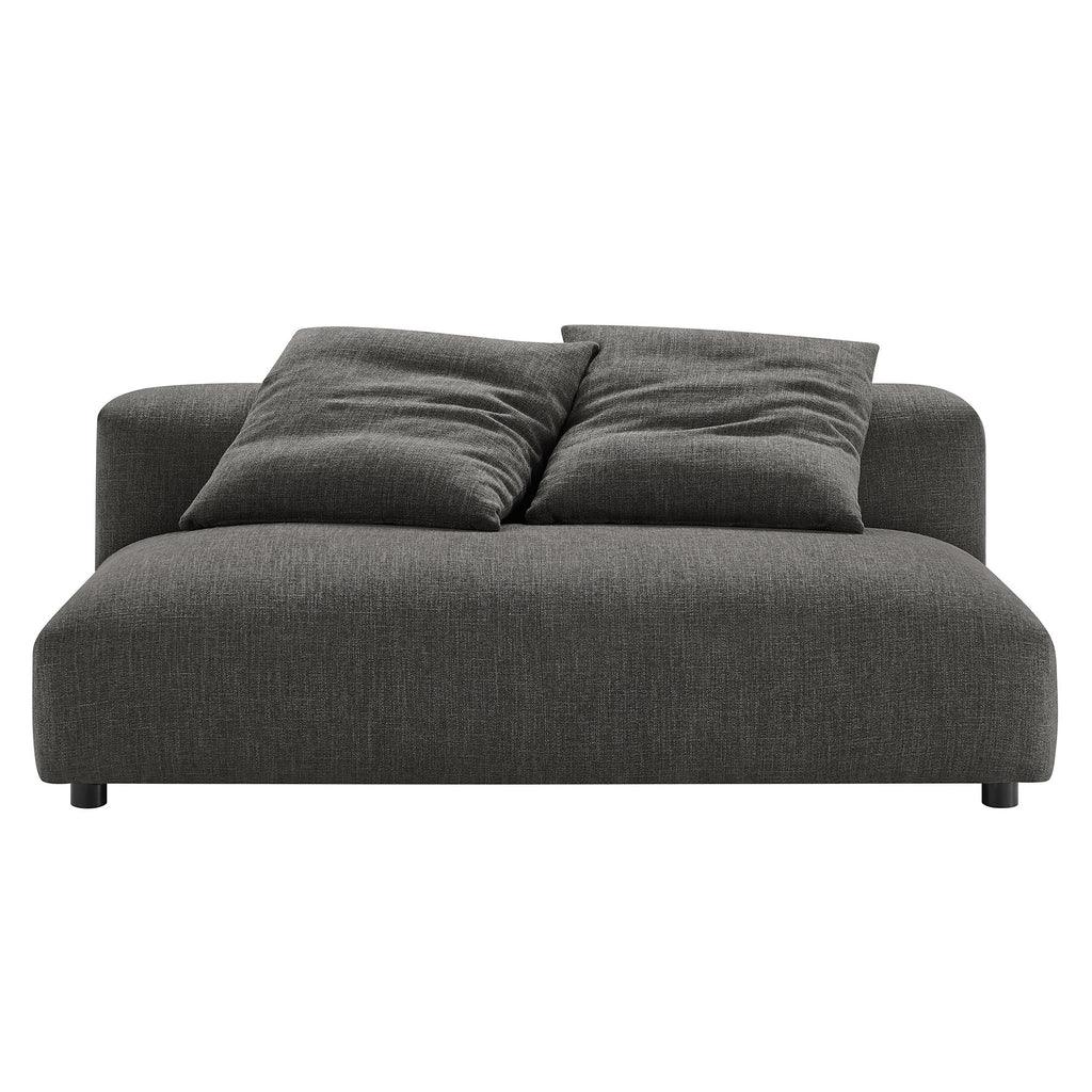 Modway Solace 2-Piece Modular Upholstered Fabric Sectional Sofa With Chaise FredCo