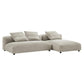 Modway Solace 2-Piece Modular Upholstered Fabric Sectional Sofa With Chaise FredCo