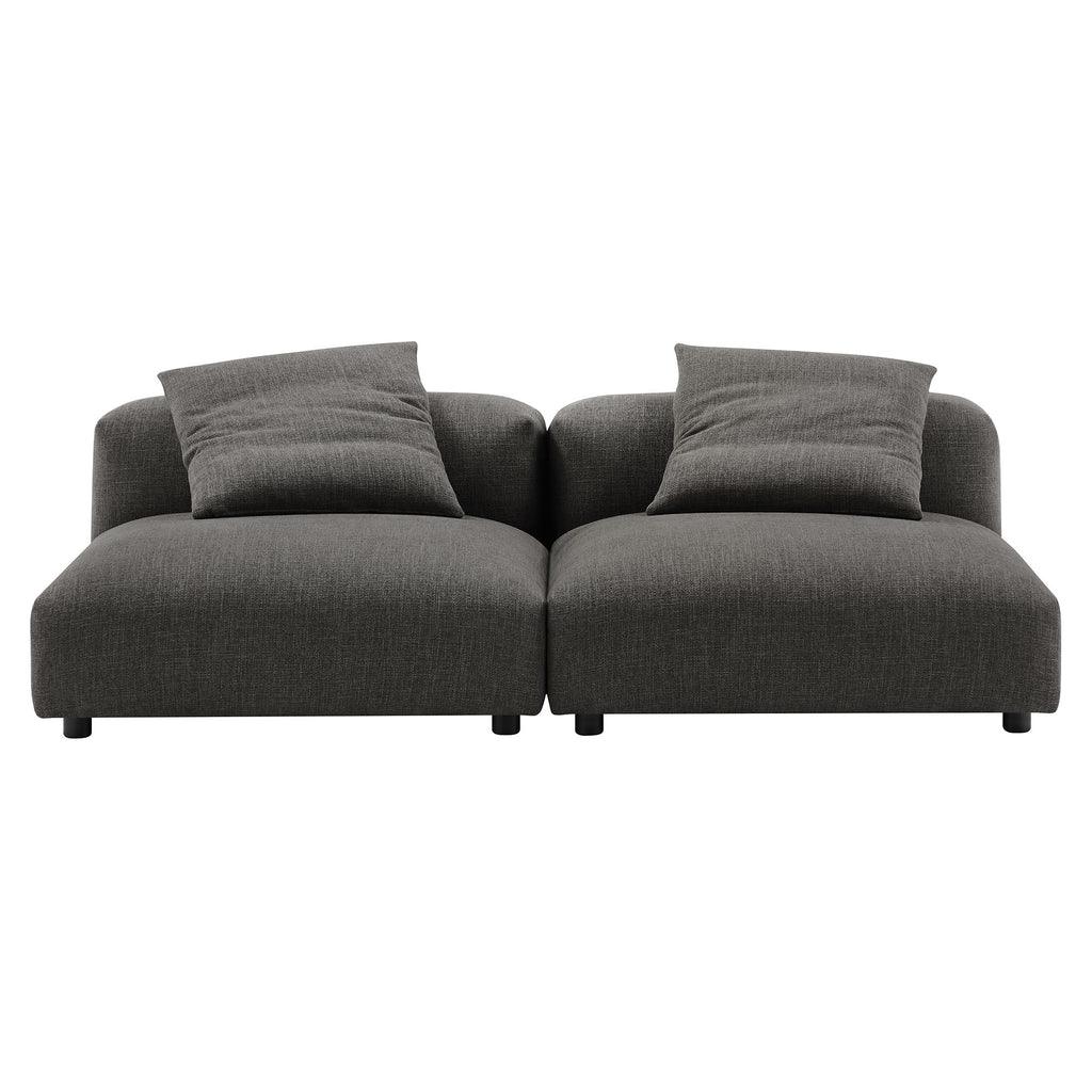 Modway Solace 2-Piece Modular Upholstered Fabric Sofa FredCo