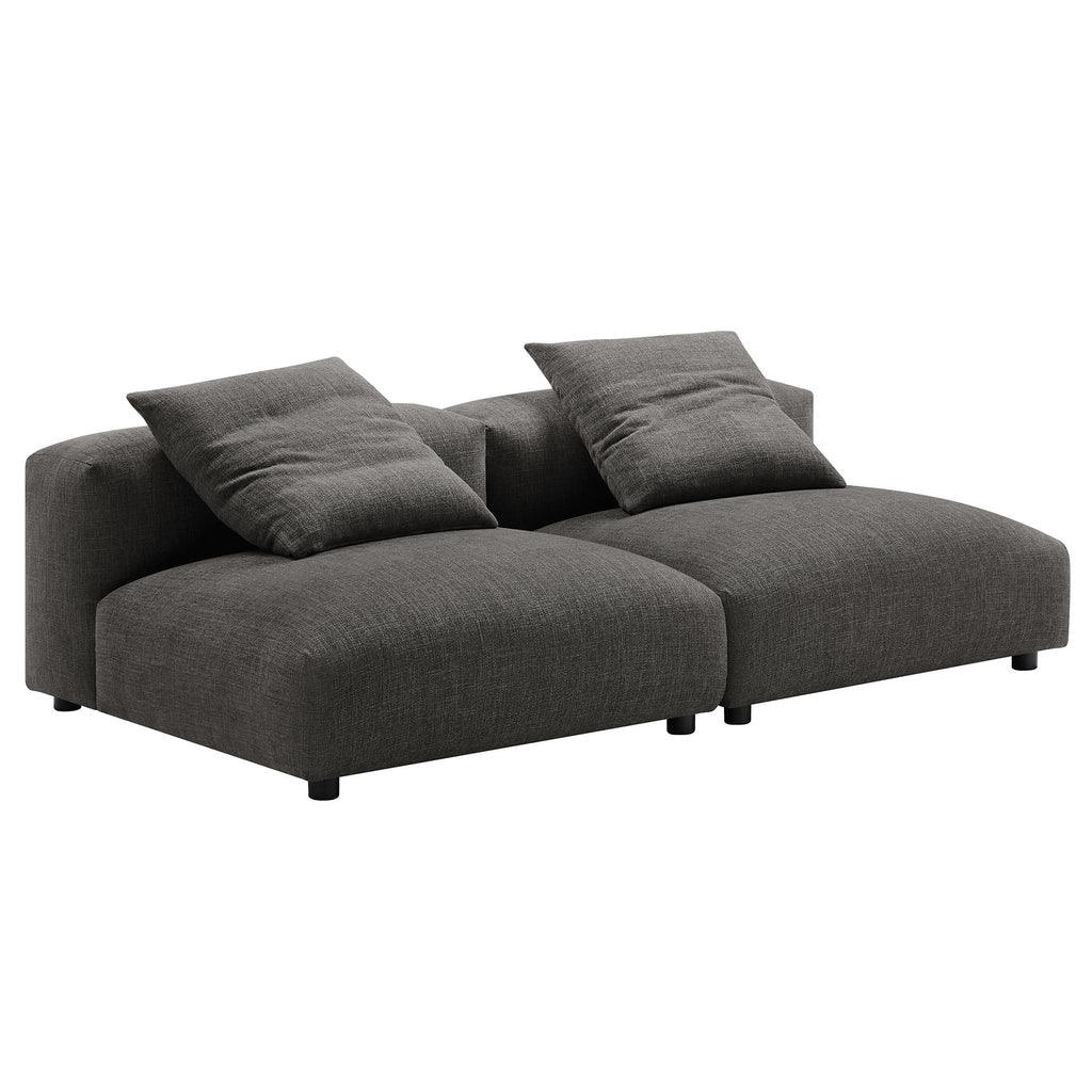 Modway Solace 2-Piece Modular Upholstered Fabric Sofa FredCo