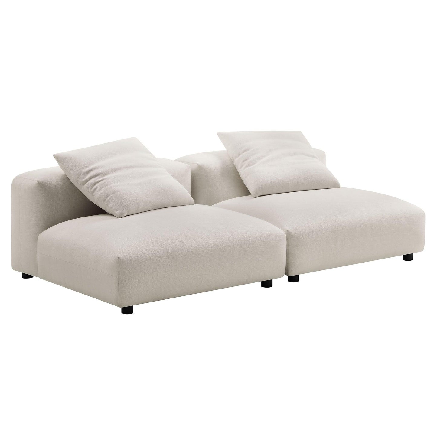 Modway Solace 2-Piece Modular Upholstered Fabric Sofa FredCo