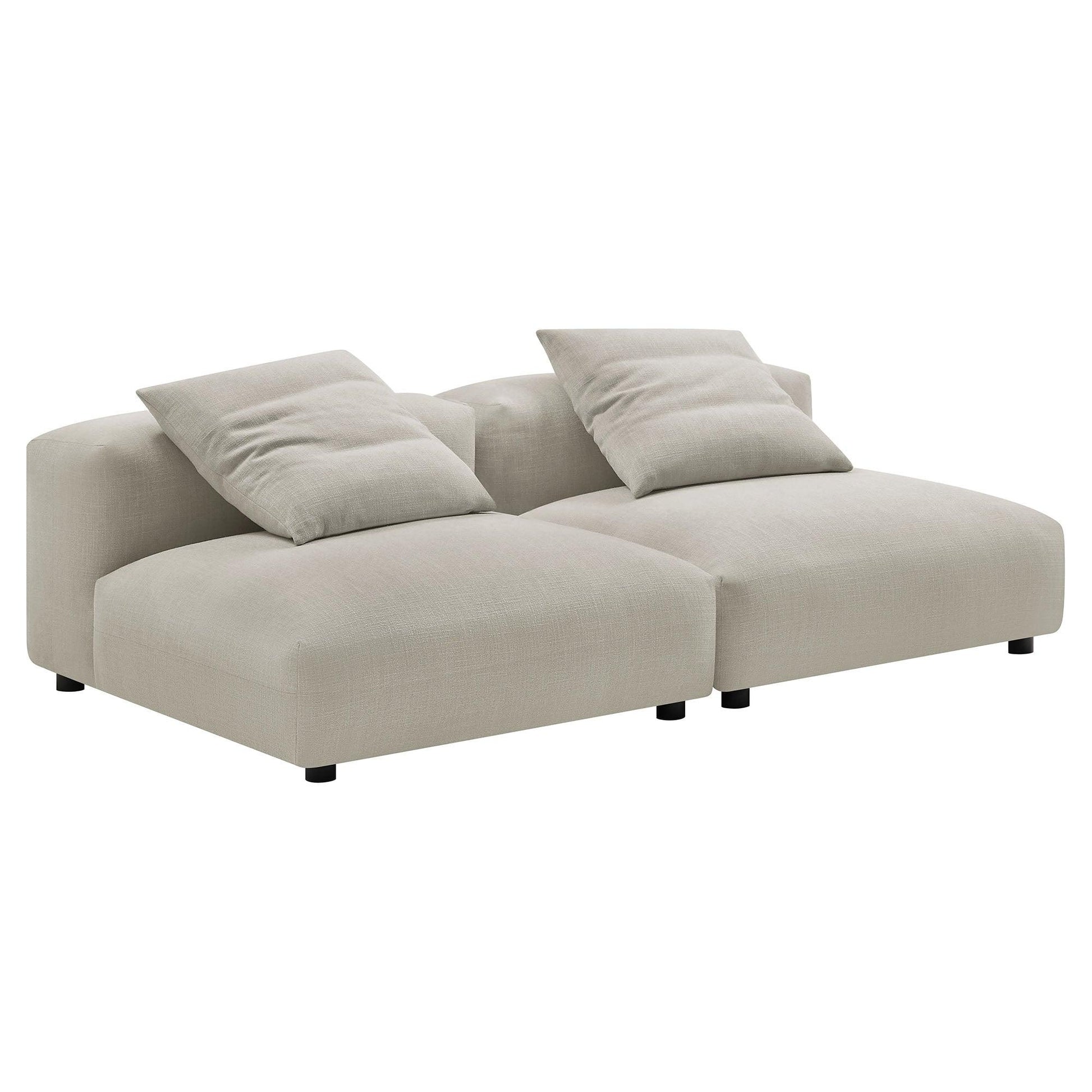 Modway Solace 2-Piece Modular Upholstered Fabric Sofa FredCo