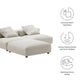 Modway Solace 3-Piece Modular Corduroy Upholstered Sectional Sofa FredCo