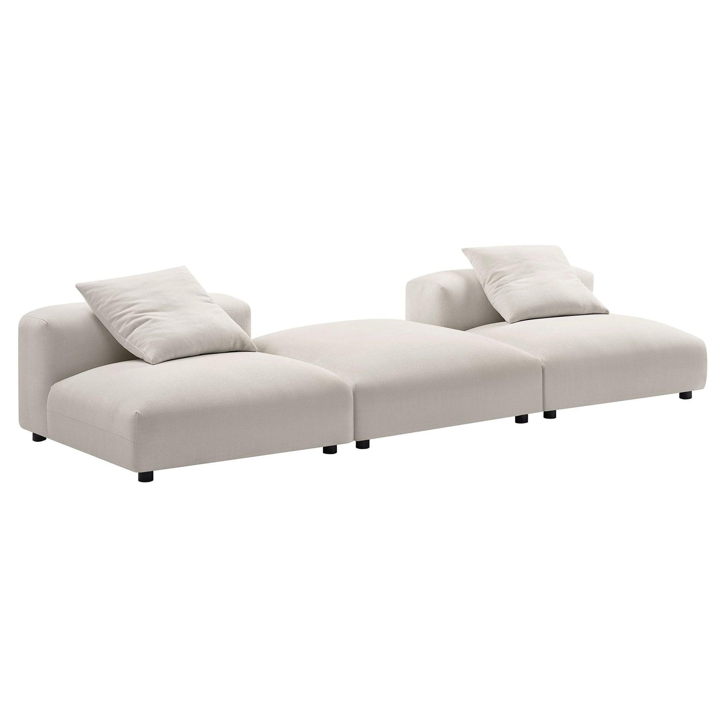Modway Solace 3-Piece Modular Upholstered Fabric Sectional Sofa FredCo