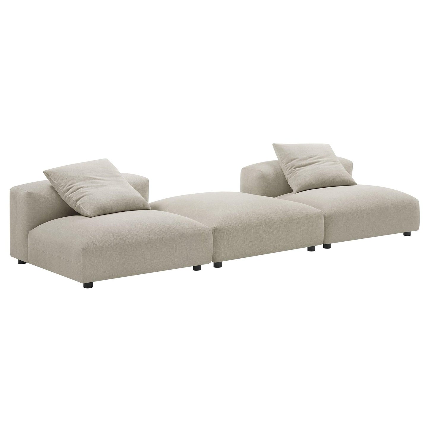 Modway Solace 3-Piece Modular Upholstered Fabric Sectional Sofa FredCo