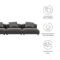 Modway Solace 3-Piece Modular Upholstered Fabric Sofa FredCo