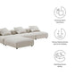 Modway Solace 4-Piece Modular Corduroy Upholstered Sectional Sofa FredCo