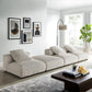 Modway Solace 4-Piece Modular Corduroy Upholstered Sectional Sofa FredCo