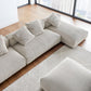 Modway Solace 4-Piece Modular Corduroy Upholstered Sectional Sofa With Ottoman FredCo