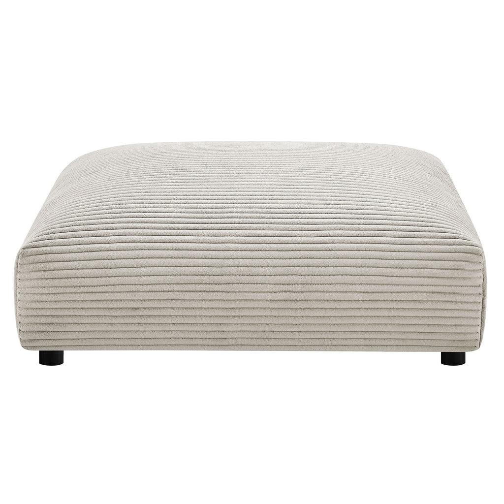 Modway Solace 4-Piece Modular Corduroy Upholstered Sectional Sofa With Ottoman FredCo