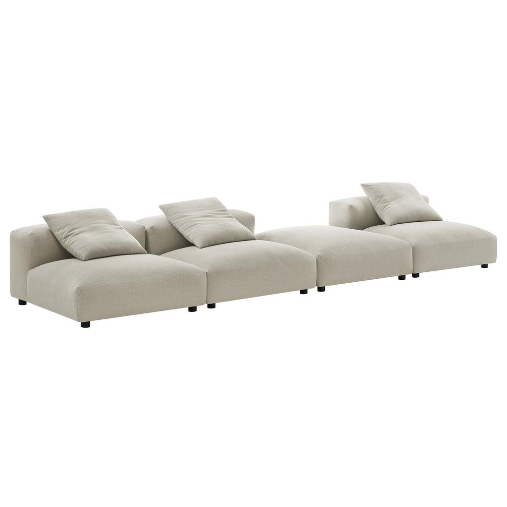 Modway Solace 4-Piece Modular Upholstered Fabric Sectional Sofa FredCo