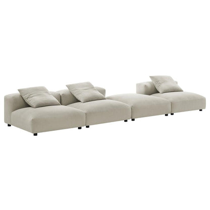 Modway Solace 4-Piece Modular Upholstered Fabric Sectional Sofa FredCo
