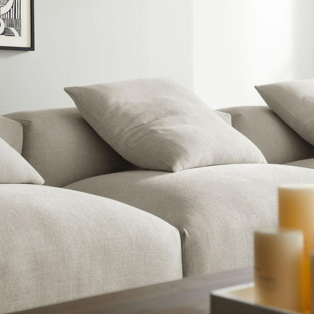 Modway Solace 4-Piece Modular Upholstered Fabric Sectional Sofa FredCo