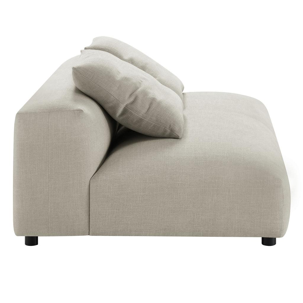 Modway Solace 4-Piece Modular Upholstered Fabric Sectional Sofa With Ottoman FredCo