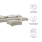 Modway Solace 4-Piece Modular Upholstered Fabric Sectional Sofa With Ottoman FredCo