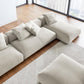 Modway Solace 4-Piece Modular Upholstered Fabric Sectional Sofa With Ottoman FredCo