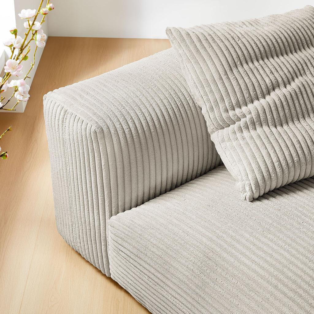 Modway Solace Modular Corduroy Upholstered Armless Chair FredCo