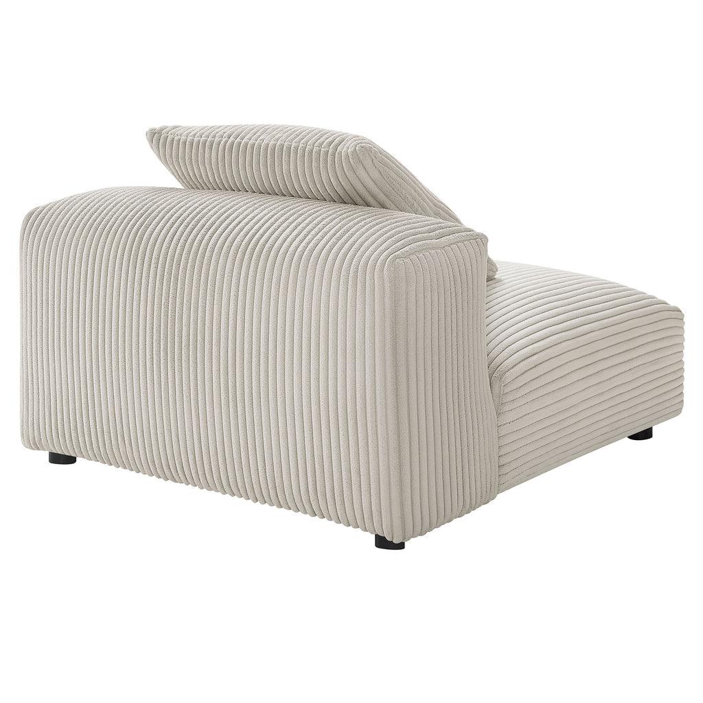 Modway Solace Modular Corduroy Upholstered Armless Chair FredCo
