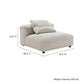 Modway Solace Modular Corduroy Upholstered Armless Chair FredCo