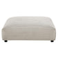 Modway Solace Modular Corduroy Upholstered Armless Chair and Ottoman Set FredCo