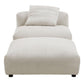 Modway Solace Modular Corduroy Upholstered Armless Chair and Ottoman Set FredCo