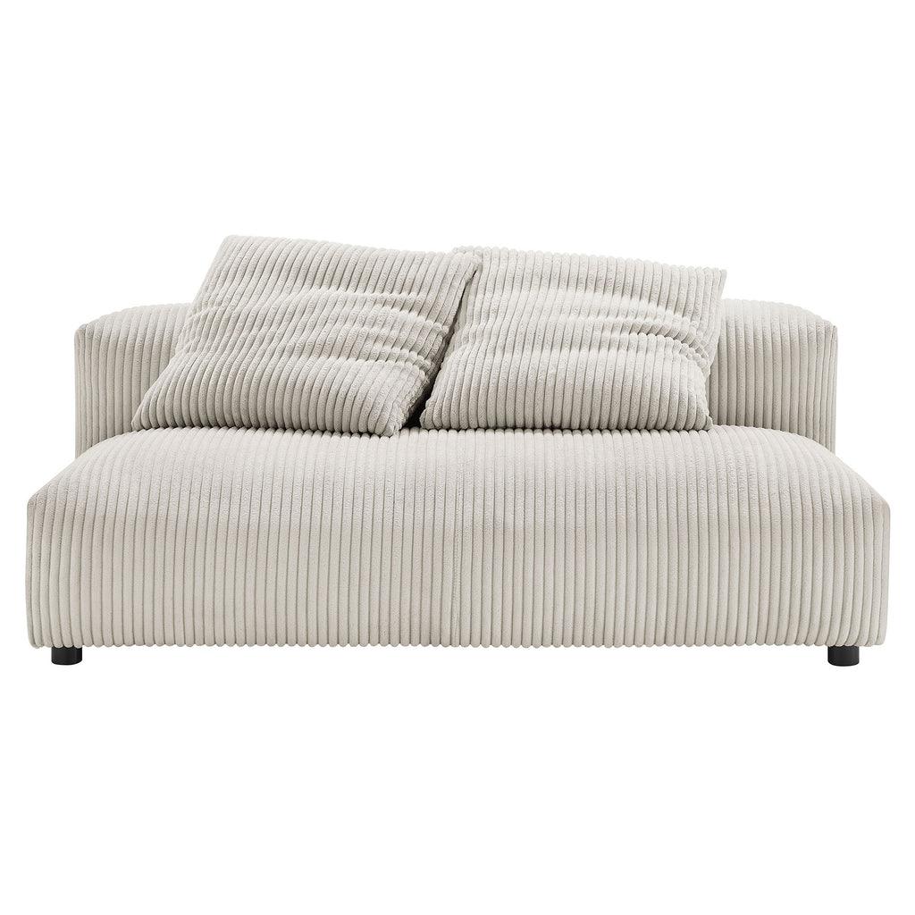 Modway Solace Modular Corduroy Upholstered Armless Loveseat FredCo