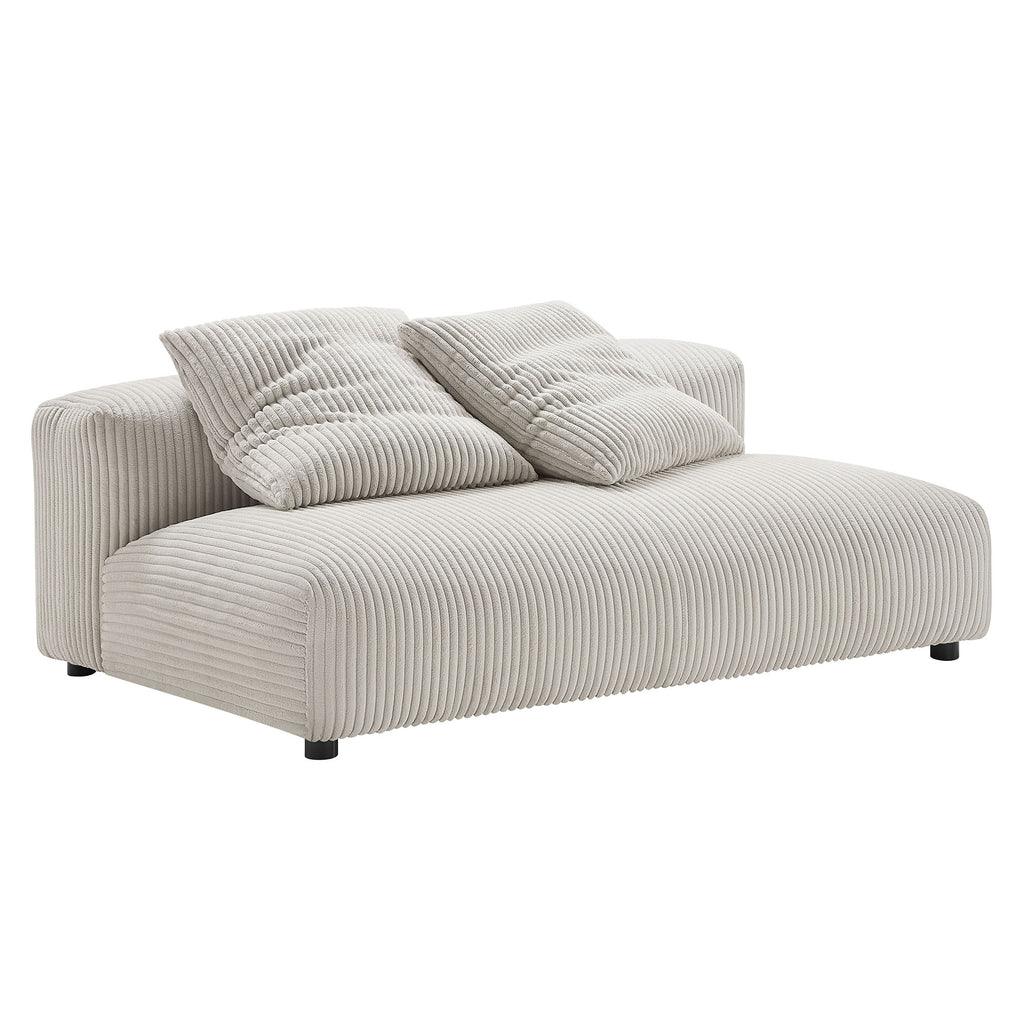 Modway Solace Modular Corduroy Upholstered Armless Loveseat FredCo