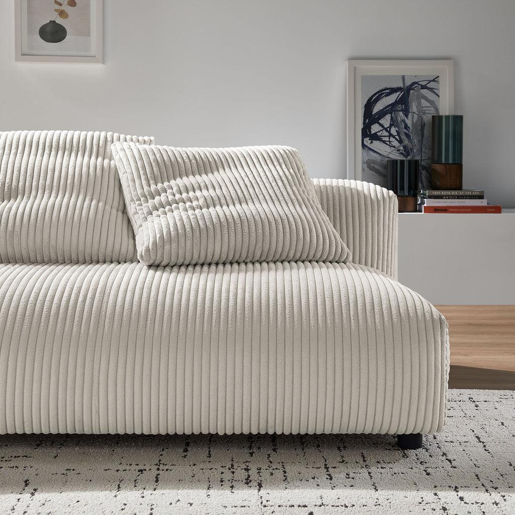 Modway Solace Modular Corduroy Upholstered Armless Loveseat FredCo