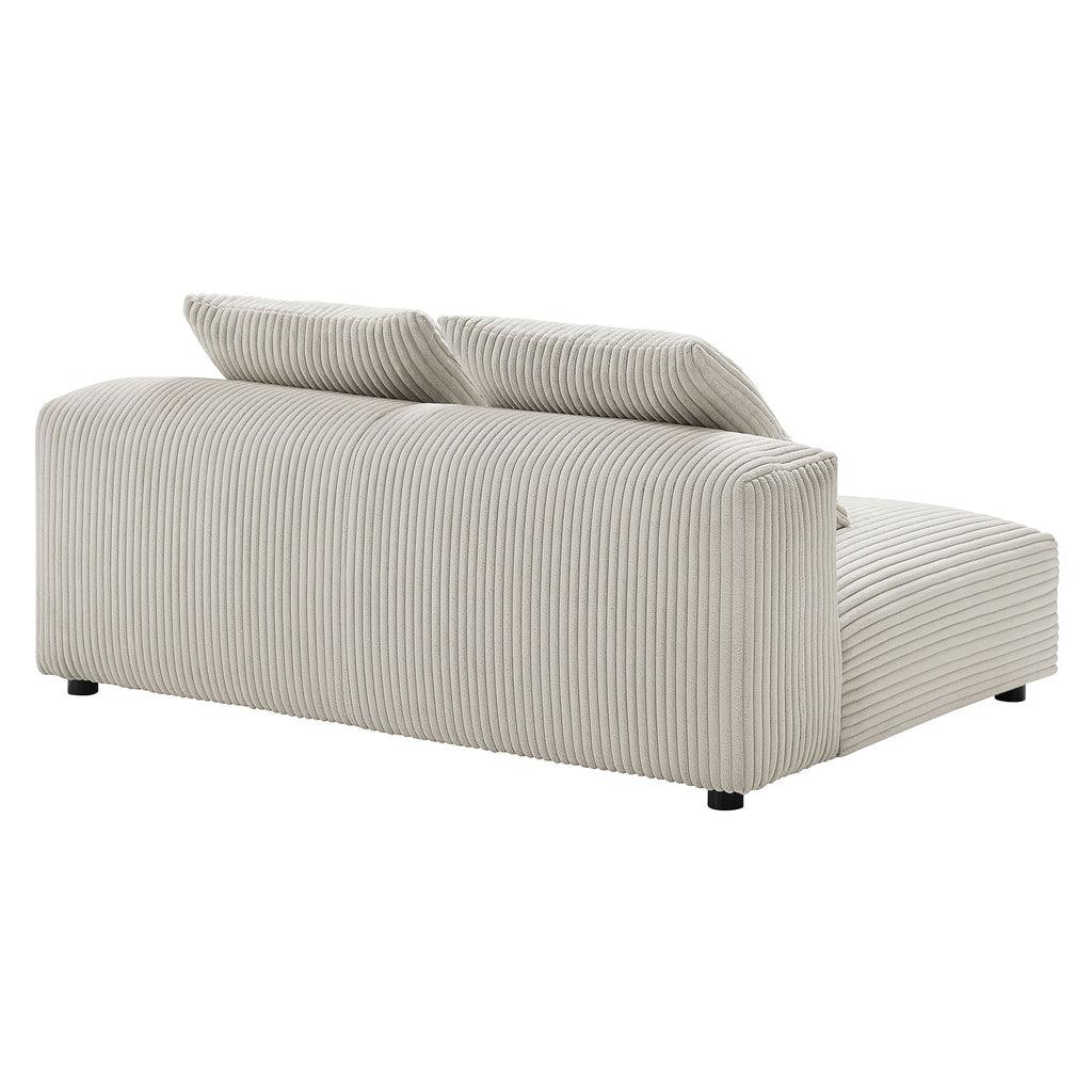 Modway Solace Modular Corduroy Upholstered Armless Loveseat FredCo