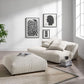 Modway Solace Modular Corduroy Upholstered Armless Loveseat and Ottoman Set FredCo
