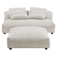 Modway Solace Modular Corduroy Upholstered Armless Loveseat and Ottoman Set FredCo