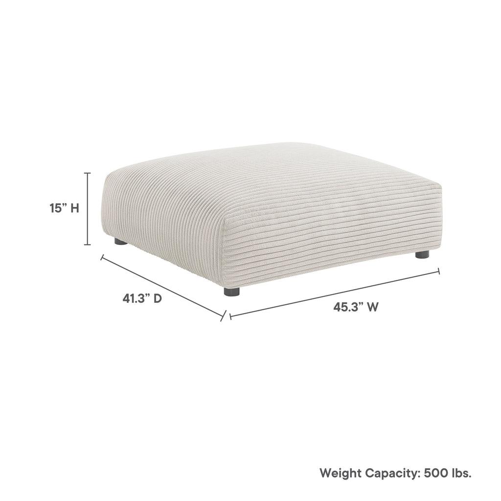 Modway Solace Modular Corduroy Upholstered Ottoman FredCo