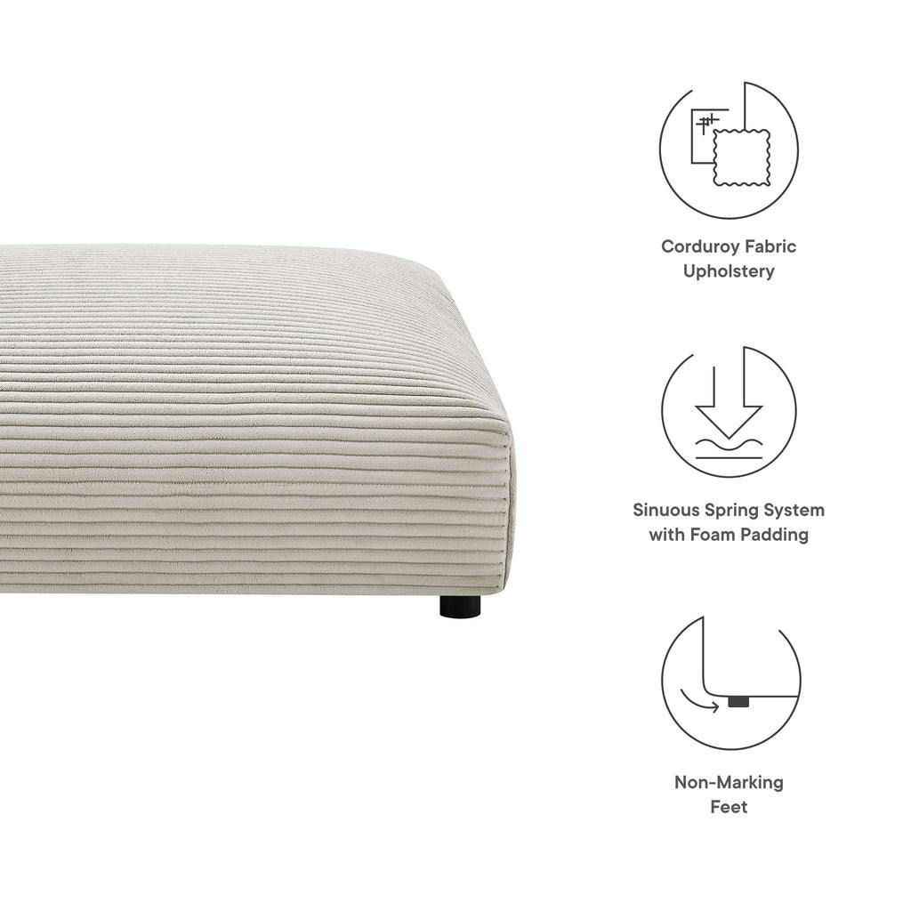 Modway Solace Modular Corduroy Upholstered Ottoman FredCo