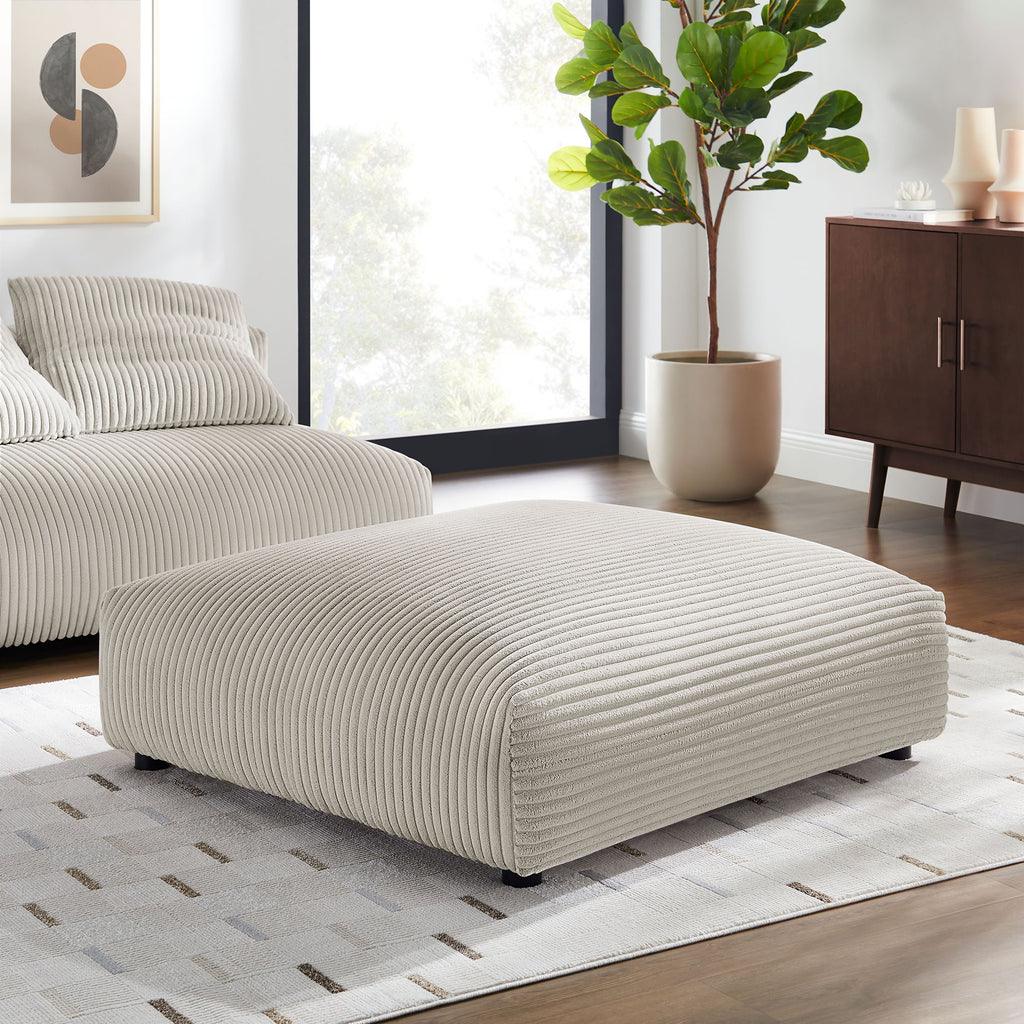 Modway Solace Modular Corduroy Upholstered Ottoman FredCo