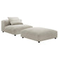 Modway Solace Modular Upholstered Fabric Armless Chair and Ottoman Set FredCo