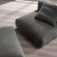Modway Solace Modular Upholstered Fabric Armless Chair and Ottoman Set FredCo