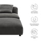 Modway Solace Modular Upholstered Fabric Armless Chair and Ottoman Set FredCo