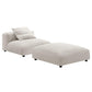Modway Solace Modular Upholstered Fabric Armless Chair and Ottoman Set FredCo
