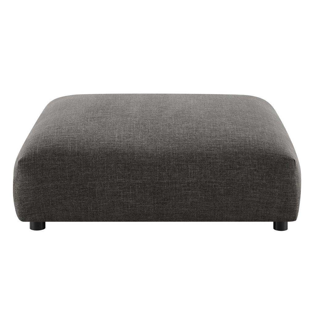 Modway Solace Modular Upholstered Fabric Armless Chair and Ottoman Set FredCo
