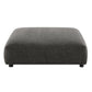 Modway Solace Modular Upholstered Fabric Armless Chair and Ottoman Set FredCo