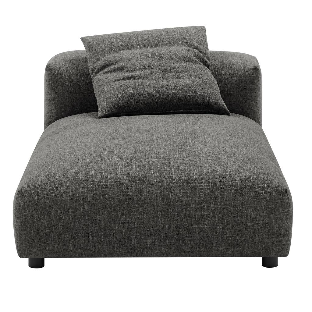 Modway Solace Modular Upholstered Fabric Armless Chaise Lounge FredCo