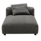 Modway Solace Modular Upholstered Fabric Armless Chaise Lounge FredCo
