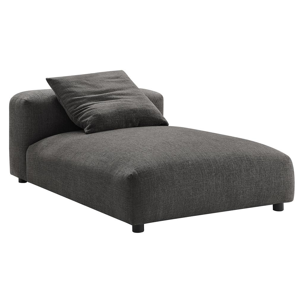 Modway Solace Modular Upholstered Fabric Armless Chaise Lounge FredCo