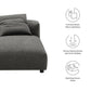 Modway Solace Modular Upholstered Fabric Armless Chaise Lounge FredCo