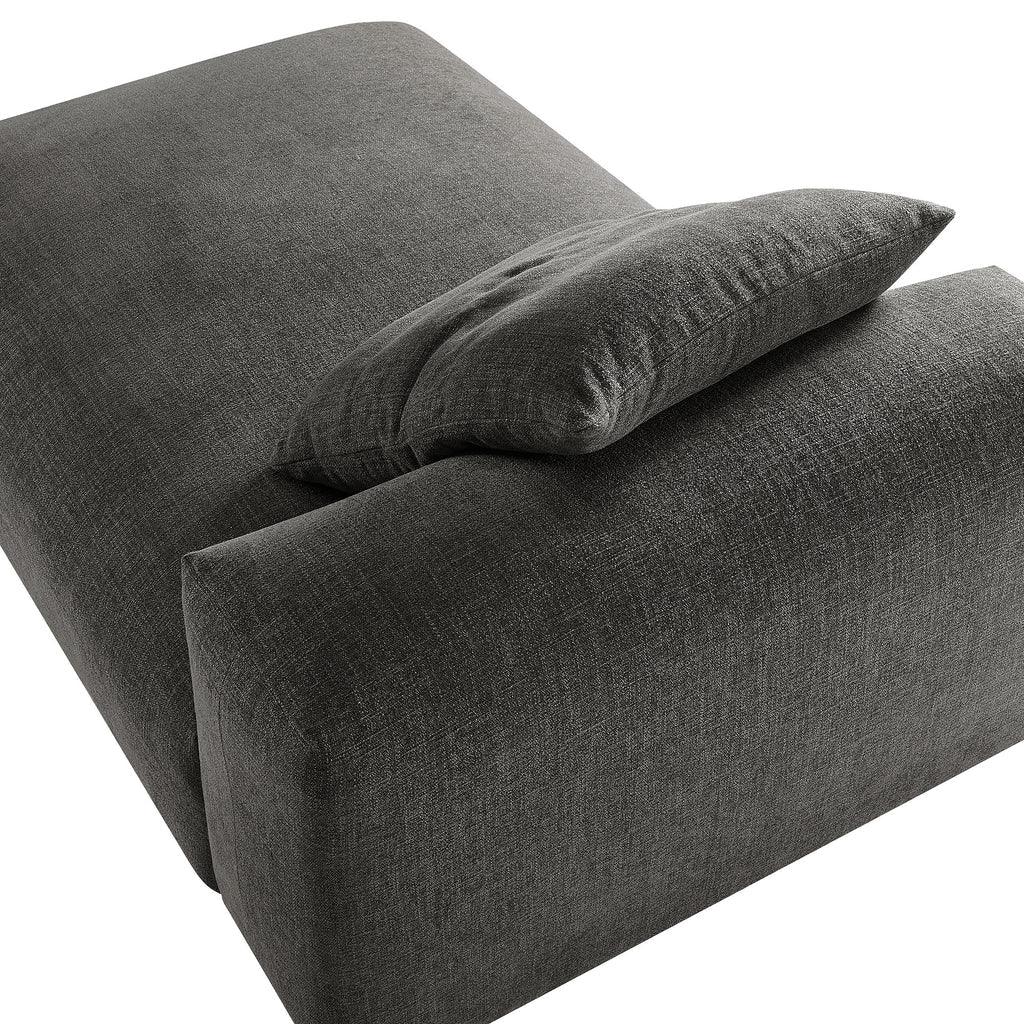 Modway Solace Modular Upholstered Fabric Armless Chaise Lounge FredCo