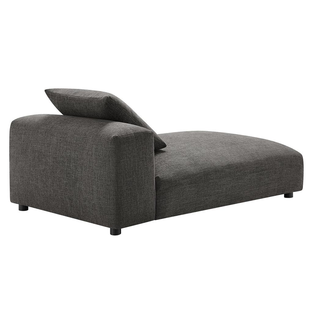 Modway Solace Modular Upholstered Fabric Armless Chaise Lounge FredCo