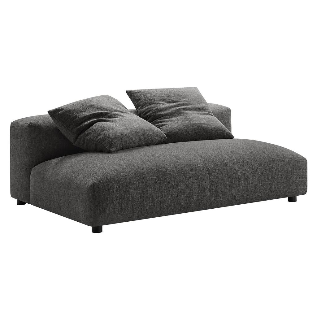 Modway Solace Modular Upholstered Fabric Armless Loveseat FredCo