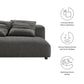 Modway Solace Modular Upholstered Fabric Armless Loveseat FredCo
