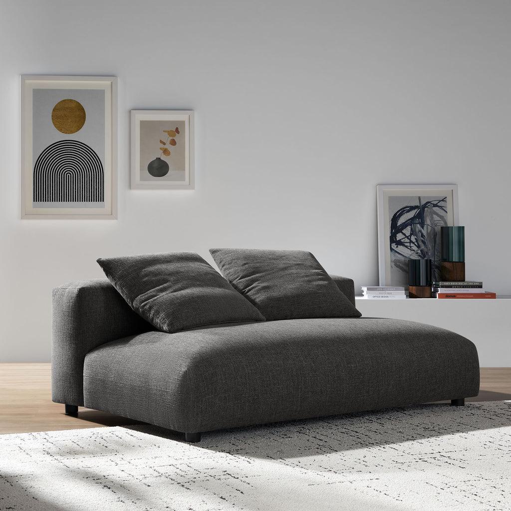 Modway Solace Modular Upholstered Fabric Armless Loveseat FredCo