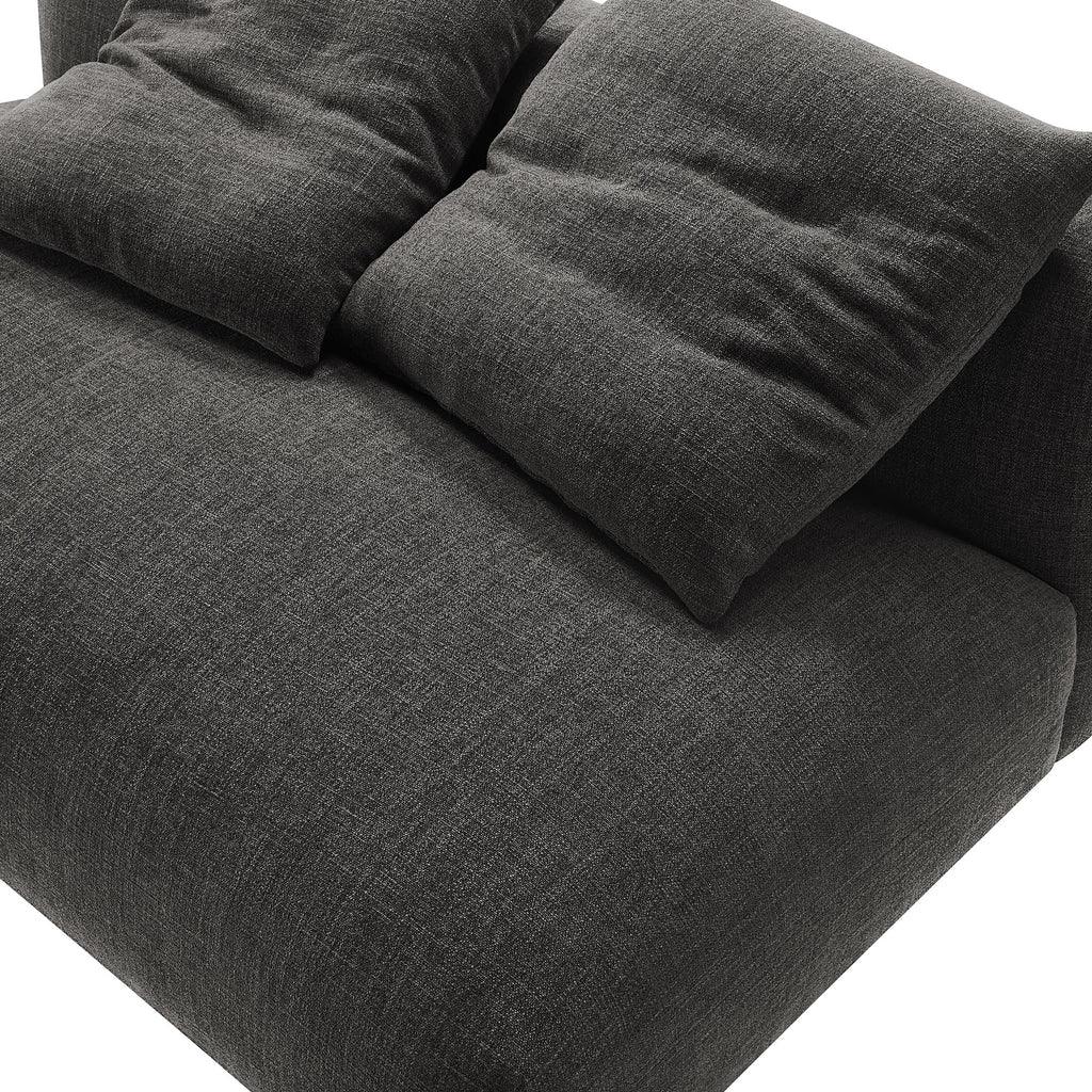 Modway Solace Modular Upholstered Fabric Armless Loveseat FredCo
